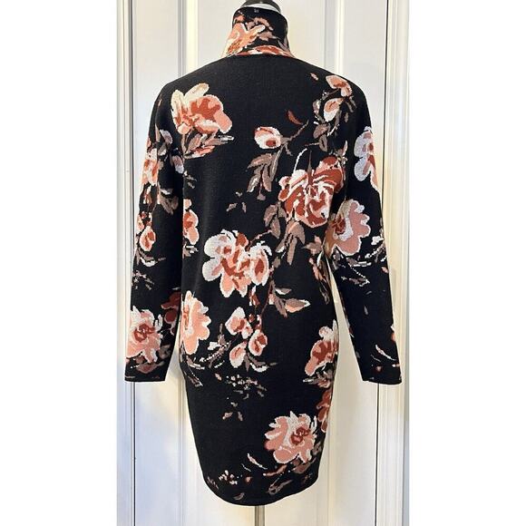 Ali & Jay Women’s Sweater Mini Dress Floral Turtleneck Dolman Sleeve S Cottage - Picture 3 of 14